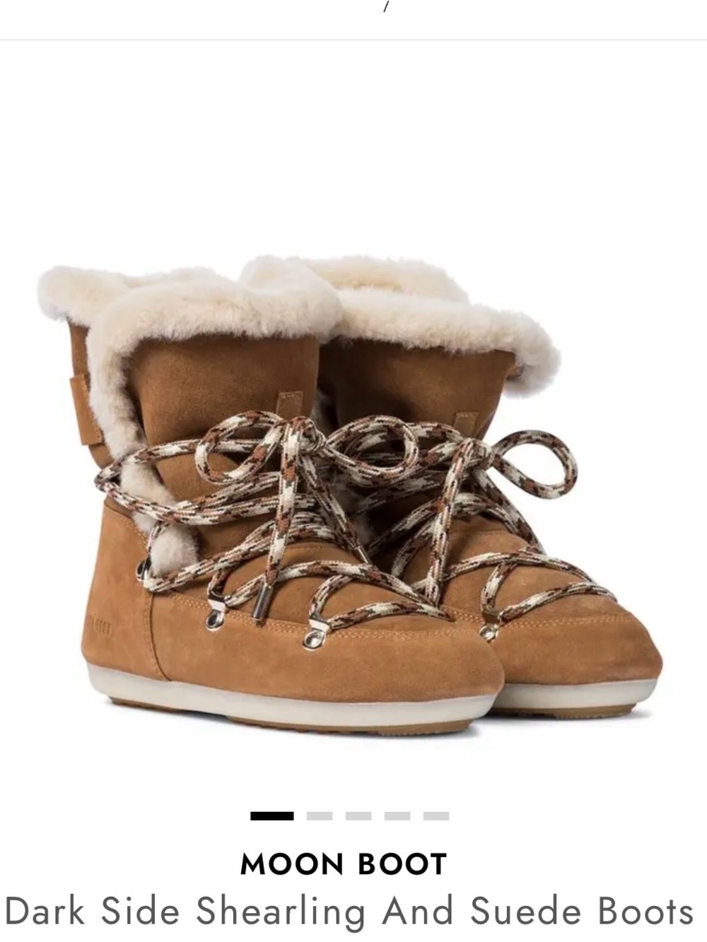 Moon Boot The Original Real Fur, Suede with Rope Laces